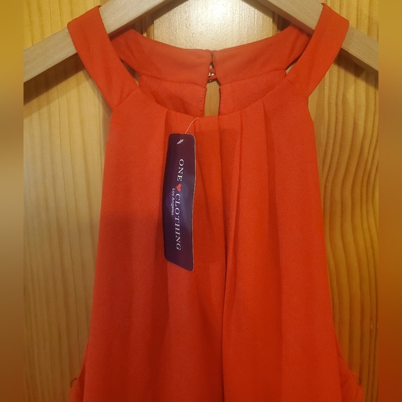 NWT One Clothing Orange Dress size Large - Picture 2 of 8